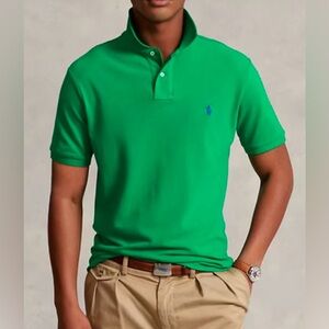 Polo Ralph Lauren Men’s Sz XL Bright Green Mesh‎ Knit Short Sleeve Polo Shirt